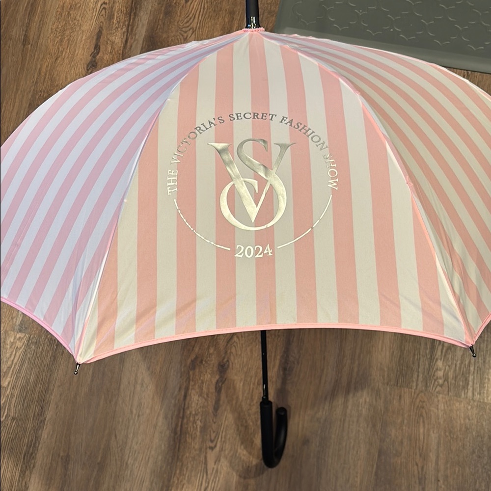 Victoria's Secret Pink and White Striped Umbrella